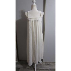 Adore Me Medium Cream Casual Beach Semi Sheer Dress.